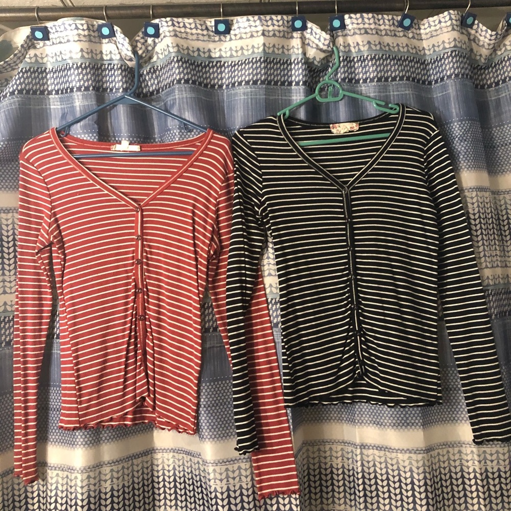 BUNDLE !!!!!! striped long sleeve shirts